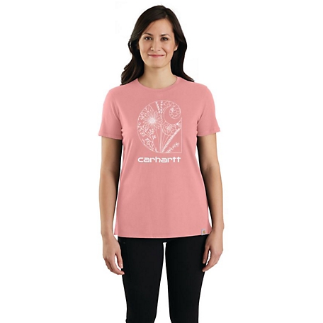 Carhartt Women's Short-Sleeve Relaxed Fit Lightweight Floral C Graphic T-Shirt