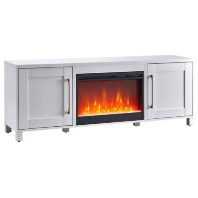 Image showing  Chabot Rectangular TV Stand with 26 in. Crystal Fireplace for TVs Up to 80 in.