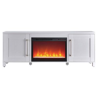 Image showing  Chabot Rectangular TV Stand with 26 in. Crystal Fireplace for TVs Up to 80 in.