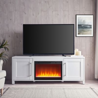 Image showing  Chabot Rectangular TV Stand with 26 in. Crystal Fireplace for TVs Up to 80 in.