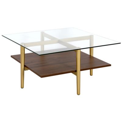 Image showing  Otto Square Coffee Table with Faux Walnut Shelf, 32 in.