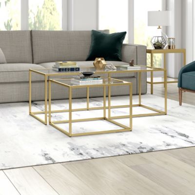 Hudson&Canal Kennedy Rectangular Nested Coffee Table