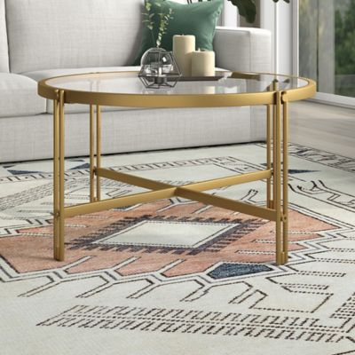 Hudson&Canal Inez Round Coffee Table, 32 in. W