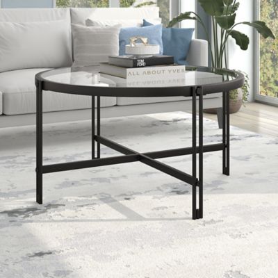 Hudson&Canal Inez Round Coffee Table, 32 in. W