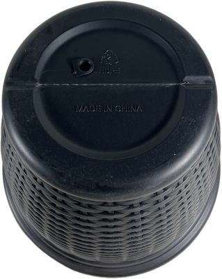 Image showing  54.6 lb. Faux Resin/Wicker Round Planter, 16 in., Black