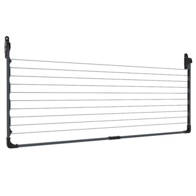 Image showing  Fold-Down Single Fold Clothesline, Gray