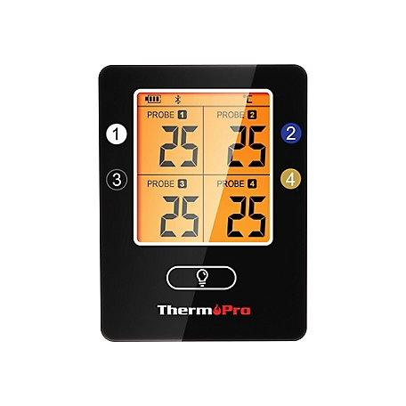ThermoPro TP25 500ft Bluetooth Meat Thermometer with 4-Probes, Smart Wireless