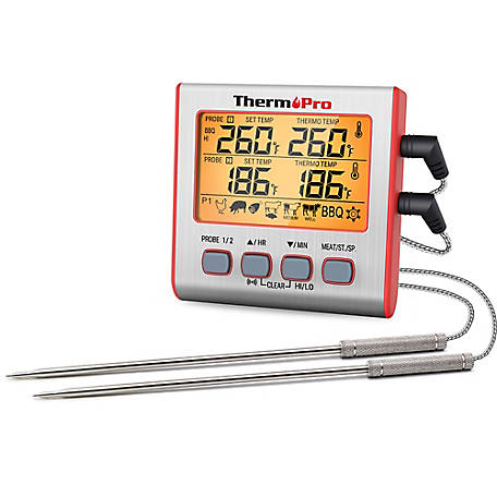 ThermoPro Leave-In Grill Thermometer with 2 Probes
