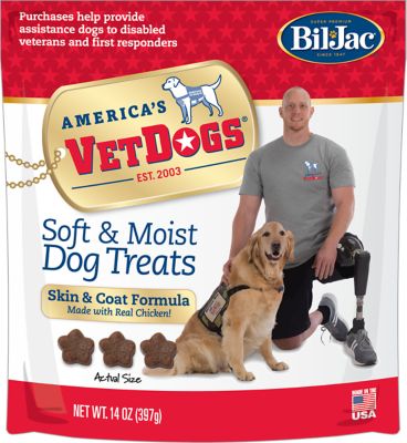 Bil-Jac America's VetDogs Skin and Coat Dog Treats, 14 oz.