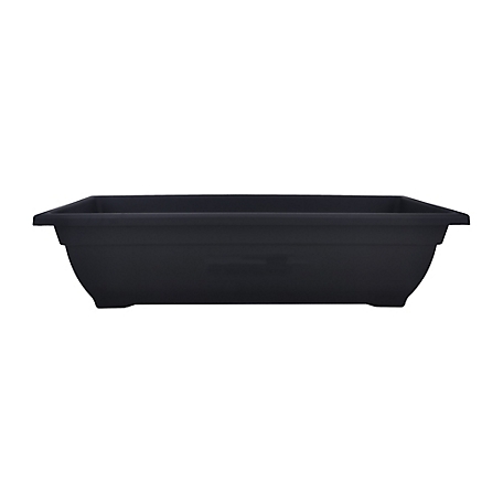Red Shed 24 in. Rectangular Planter, Black