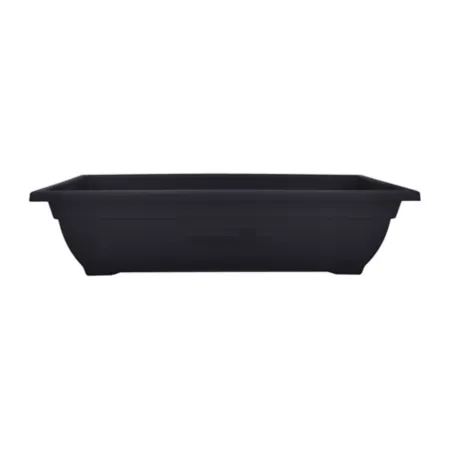 Red Shed 17 lb 24 in Black Rectangular Planter Planters