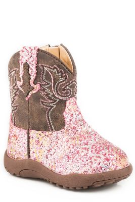 Image showing  Unisex Infants' Cowbabies Glitter Aztec Booties