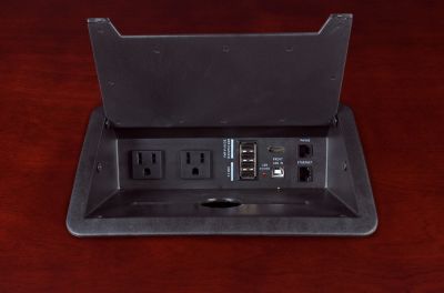 Image showing  Prestige 20 ft. Traditional Conference Table with 3 Charging Ports