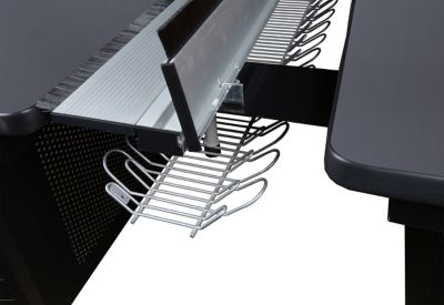 Image showing  Fusion 48 x 24 in. 2 Person Bench Workstation with Privacy Panel GY