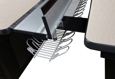 Image showing  Fusion 48 x 24 in. 2 Person Bench Workstation with Privacy Panel PL