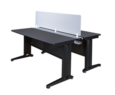 Regency Fusion 66 x 24 in. 2 Person Bench Workstation with Privacy Panel GY