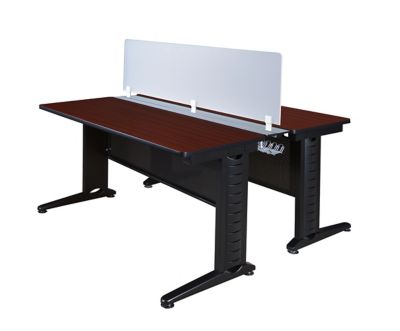 Regency Fusion 66 x 24 in. 2 Person Bench Workstation with Privacy Panel MH