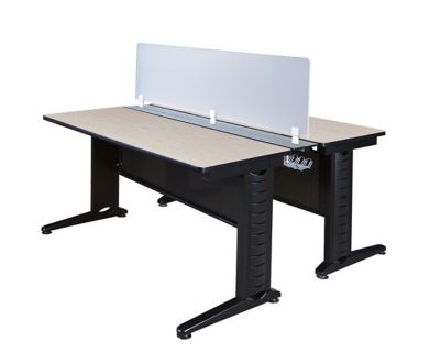 Regency Fusion 66 x 24 in. 2 Person Bench Workstation with Privacy Panel PL