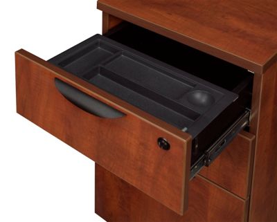 Image showing  Legacy 71 x 59 in. Double Pedestal Right Corner Credenza