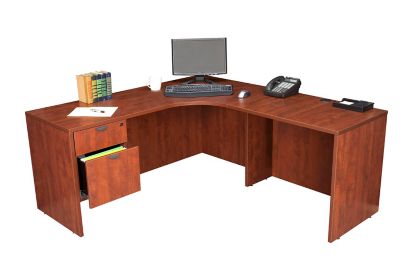 Image showing  Legacy 71 x 71 in. Double Full Pedestal Right Corner Credenza