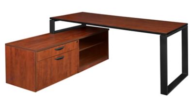 Image showing  Structure 30 in. O-Leg for Low Credenza, Black