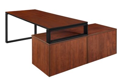 Image showing  Structure 30 in. O-Leg for Low Credenza, Black