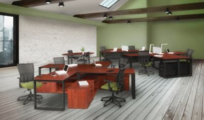 Image showing  Structure 30 in. O-Leg for Low Credenza, Black