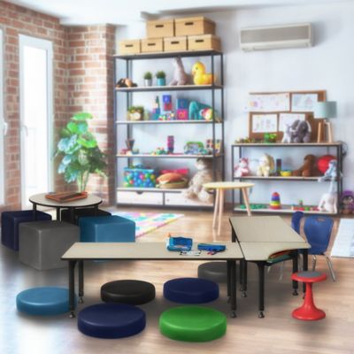 Image showing  Jean Square Stool Ottoman