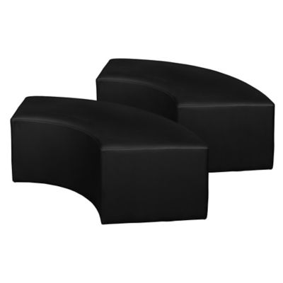 Regency Aurora Curved Vinyl Ottoman (Set of 2)