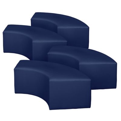 Regency Aurora Curved Vinyl Ottoman (Set of 4)