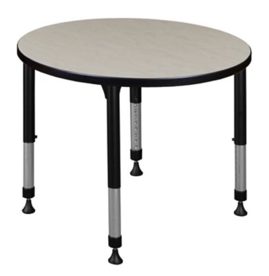 Regency Kee Round Height-Adjustable Classroom Activity Table, 30 in.