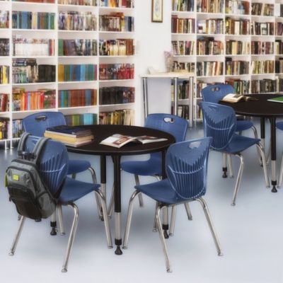 Image showing  Kee Round Height-Adjustable Classroom Activity Table, 36 in.