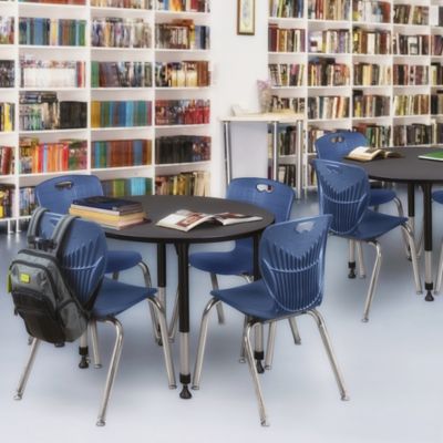 Image showing 1 th Regency Kee Round Height-Adjustable Classroom Activity Table, 42 in.