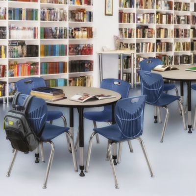 Image showing  Kee Round Height-Adjustable Classroom Activity Table, 42 in.