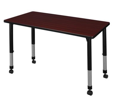 Regency Kee 48 x 24 in. Height Adjustable Mobile Classroom Activity Table