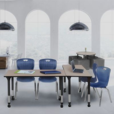 Image showing  Kee Height-Adjustable Mobile Classroom Activity Table, 48 in. x 30 in.