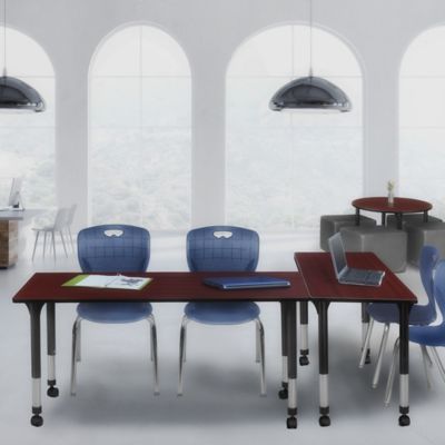 Image showing  Kee Height-Adjustable Mobile Classroom Activity Table, 72 in. x 24 in.