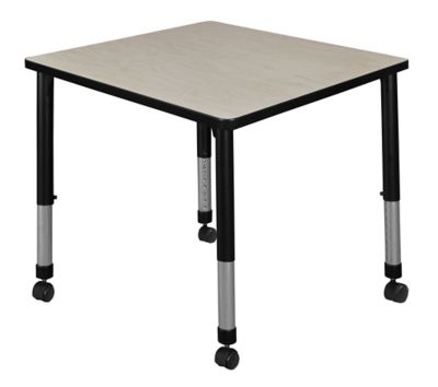 Regency Kee Square Height-Adjustable Mobile Classroom Activity Table, 30 in.