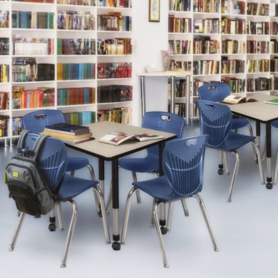 Image showing 1 th Regency Kee Square Height-Adjustable Mobile Classroom Activity Table, 42 in.