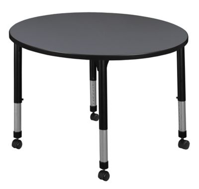 Regency Kee 30 in. Round Height Adjustable Mobile Classroom Activity Table