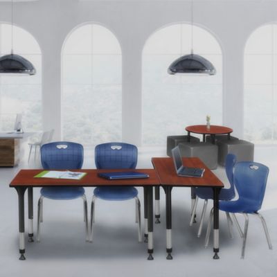 Image showing  Kee Adjustable Classroom Table with 2 Andy 18 in. Chairs, 48 in. x 30 in., Blue