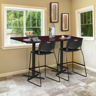 Image showing  Cain Small Square X-Base Cafe Table, 30 in.