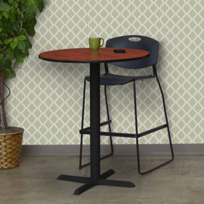 Image showing  Cain Small Round X-Base Cafe Table, 30 in.