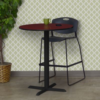 Image showing  Cain Small Round X-Base Cafe Table, 30 in.