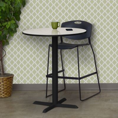 Image showing  Cain Small Round X-Base Cafe Table, 30 in.