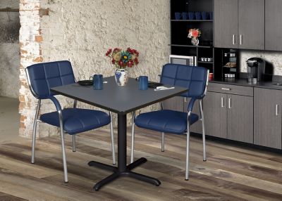 Image showing  Cain Medium Square X- Base Breakroom Table, 36 in.