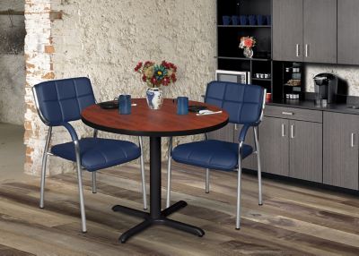 Image showing  Cain Medium Round X- Base Breakroom Table, 36 in.