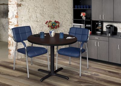 Image showing  Cain Medium Round X- Base Breakroom Table, 36 in.