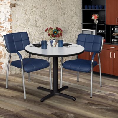 Image showing  Cain Medium Round X- Base Breakroom Table, 36 in.