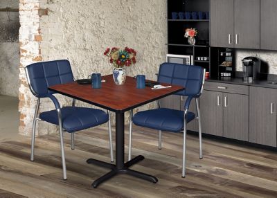 Image showing  Cain Large Square X-Base Breakroom Table, 42 in.